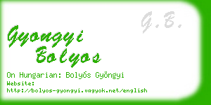 gyongyi bolyos business card