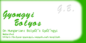 gyongyi bolyos business card